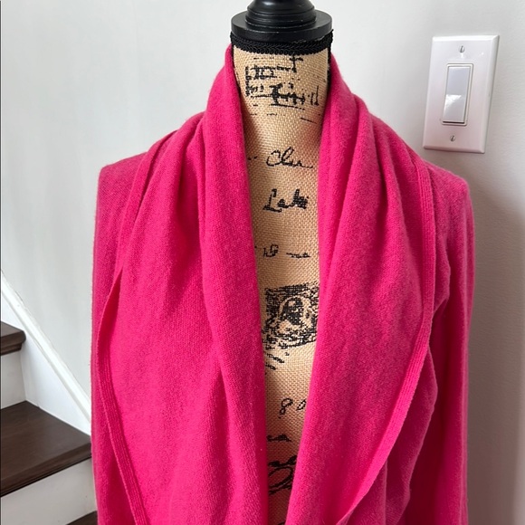 Lilly Pulitzer XL Vibrant Pink Open Front Cardigan - Picture 2 of 5